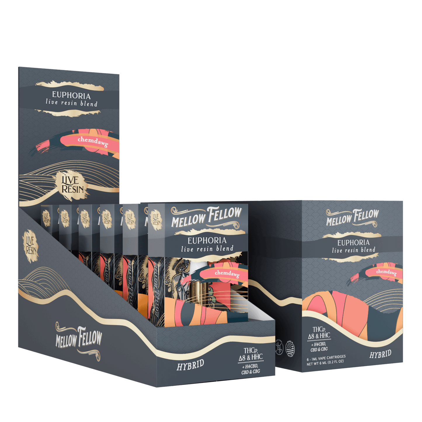 Mellow Fellow Live Resin Cartridge 1g (6/pack) [DROPSHIP]