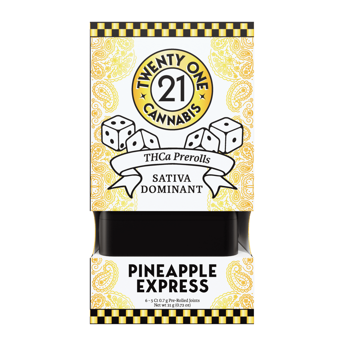 Twenty One THC-A Prerolls 5ct 3.5g (6/pack)