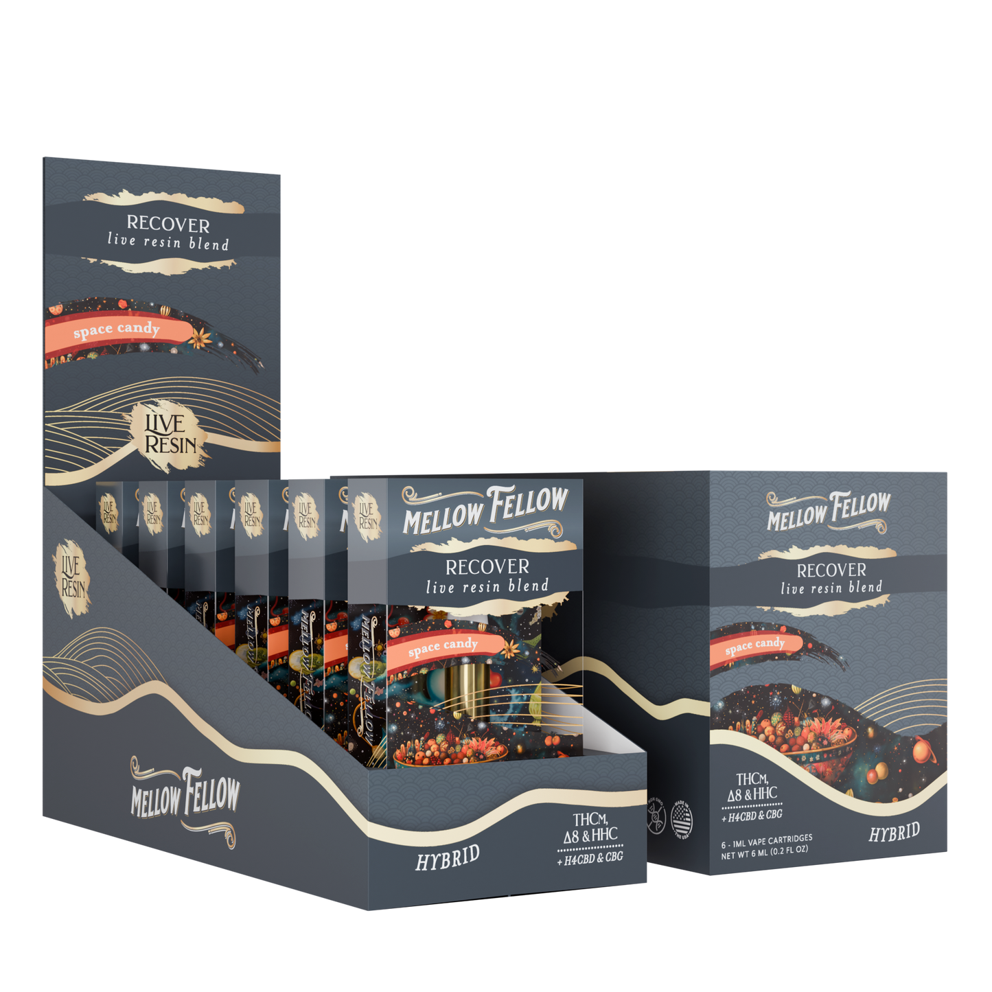 Mellow Fellow Live Resin Cartridge 1g (6/pack) [DROPSHIP]