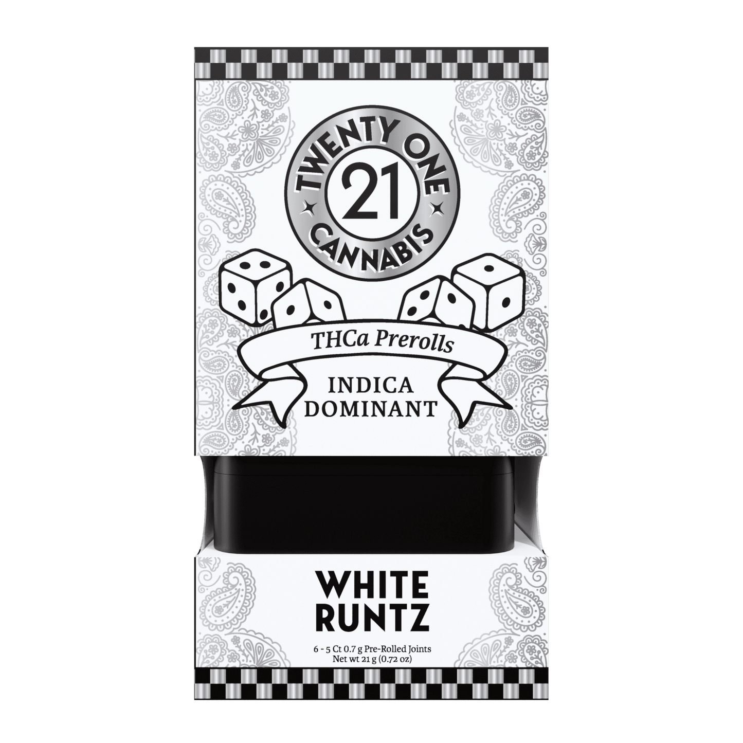 Twenty One THC-A Prerolls 5ct 3.5g (6/pack)