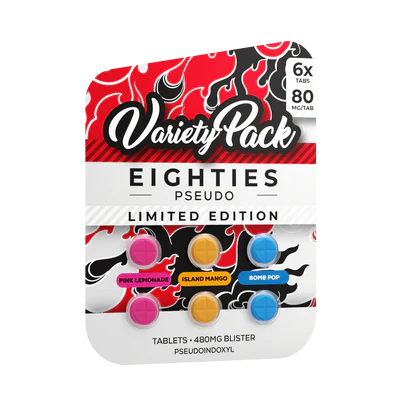 Straight Heat Pseudo Eighties Tabs Variety Pack 80mg 6ct (SINGLE)