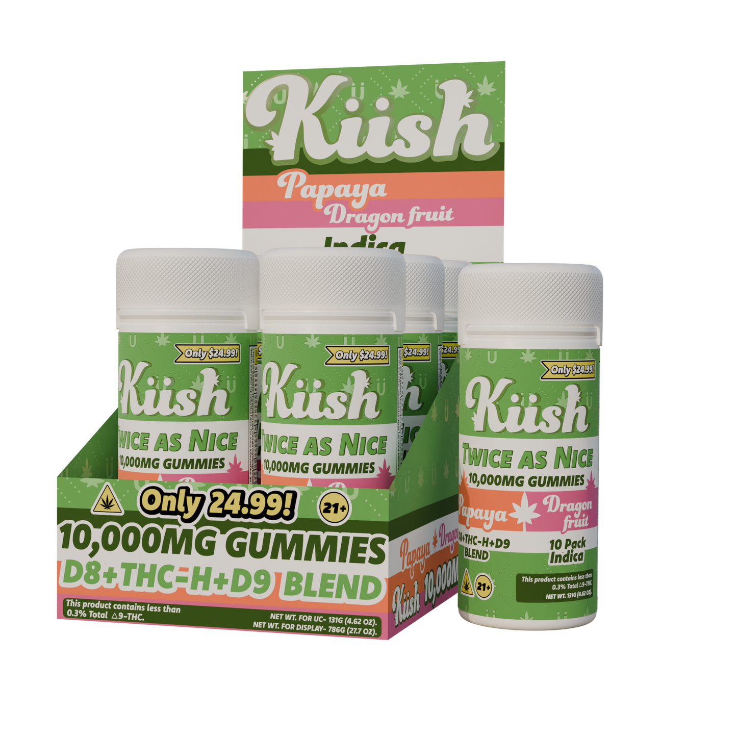 Chapo Kush Twice As Nice Gummies 10,000mg 10ct (6/pack) [DROPSHIP]