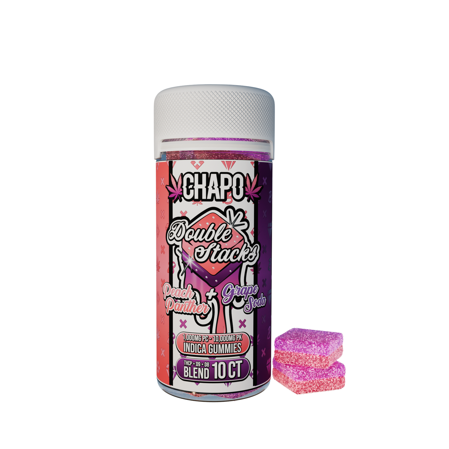 Chapo Blanco Double Stacks THC-P Gummies 10,000mg 10ct (6/Pack) [DROPSHIP]