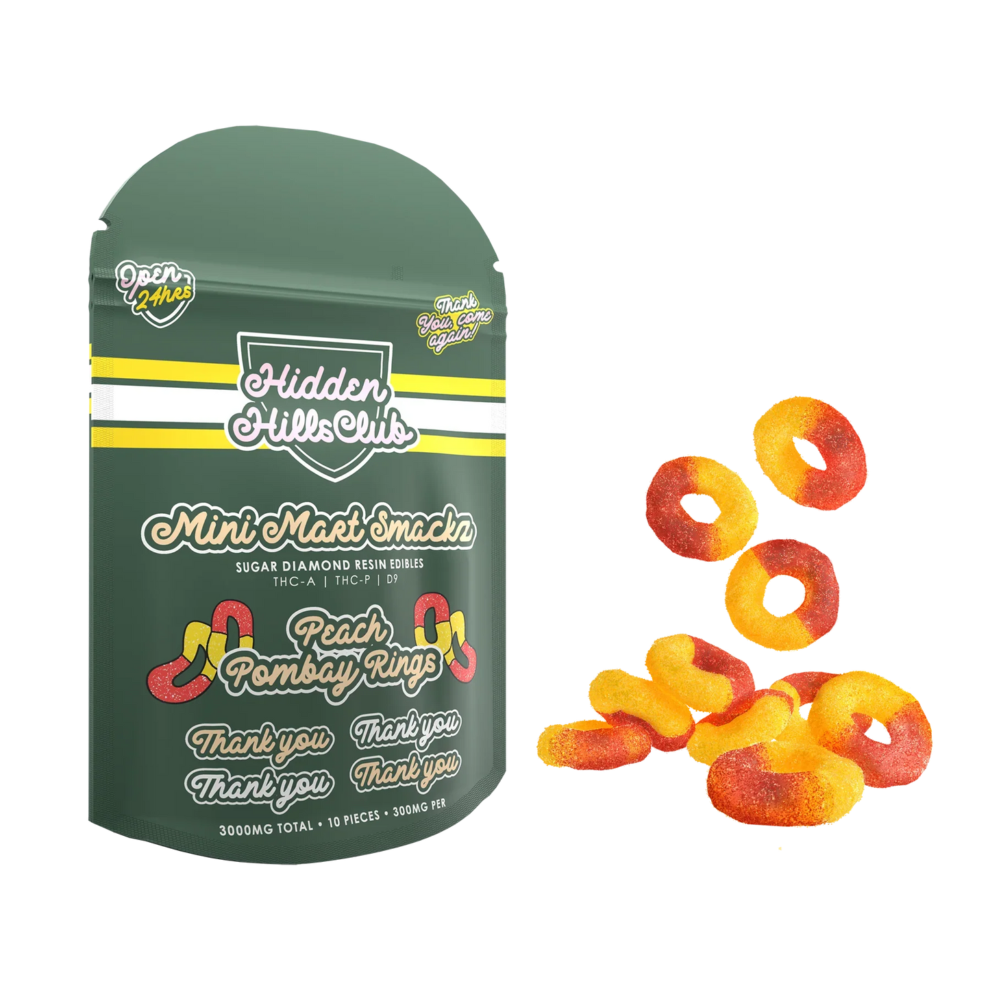 Hidden Hills Mini Mart Smackz Sugar Diamond Resin Edibles 3000mg 10ct (10/pack)
