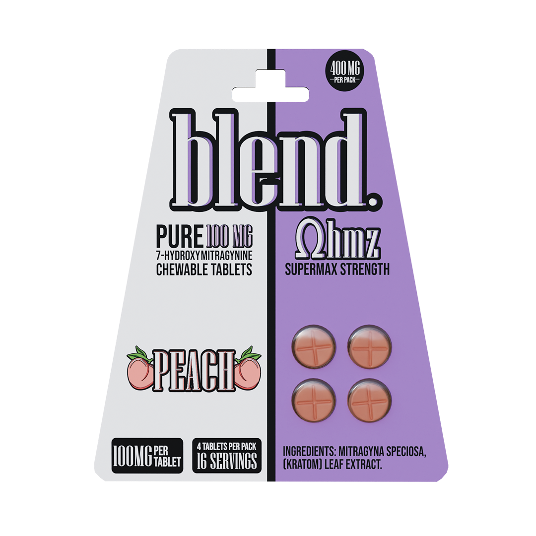 Blend. Pseudoindoxyl & 7-Hydroxymitragynine Chewable Tablets 100mg 4ct (5/pack) [DROPSHIP]