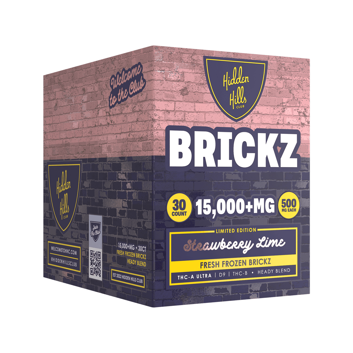 Hidden Hills Club Heady Blend Brickz Edibles 30ct 15000mg (6/pack)