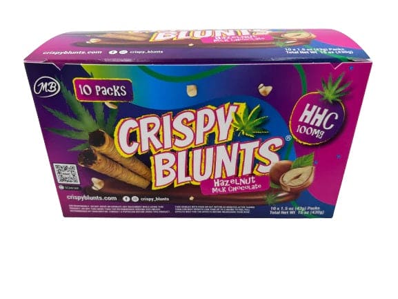 Crispy Blunts Delta Edibles 2ct 100mg (10/Pack) [DROPSHIP]