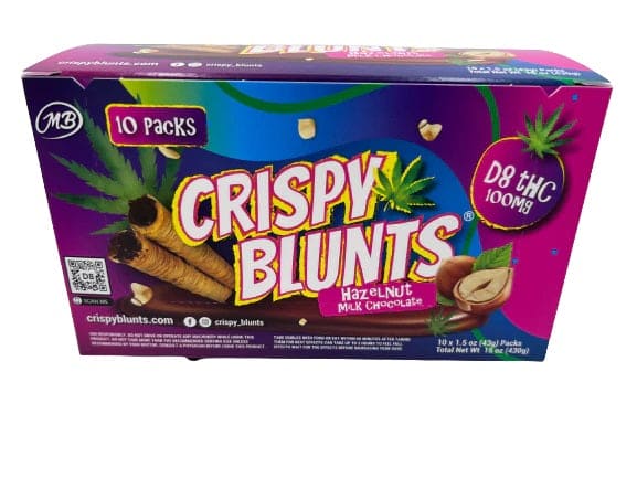 Crispy Blunts Delta Edibles 2ct 100mg (10/Pack) [DROPSHIP]