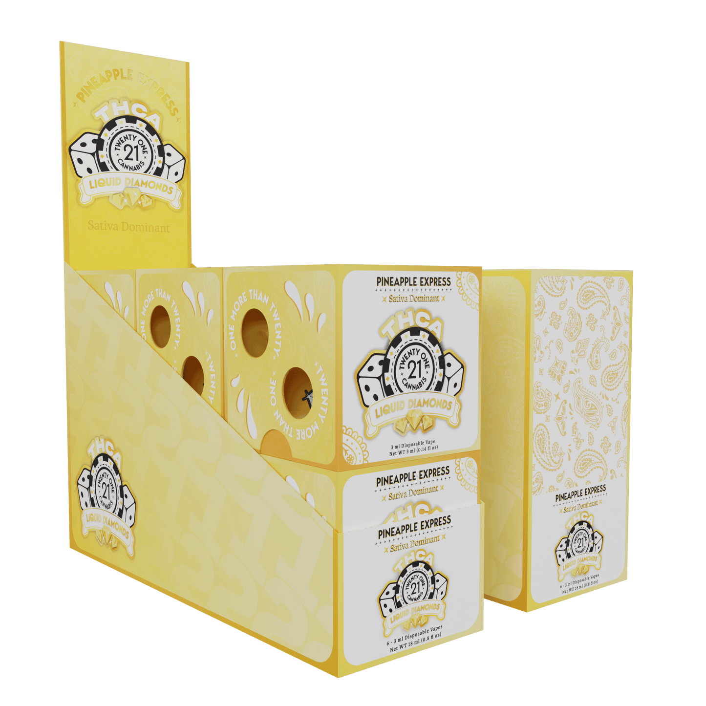 Twenty One THC-A Disposable 3g (6/Pack) [DROPSHIP]