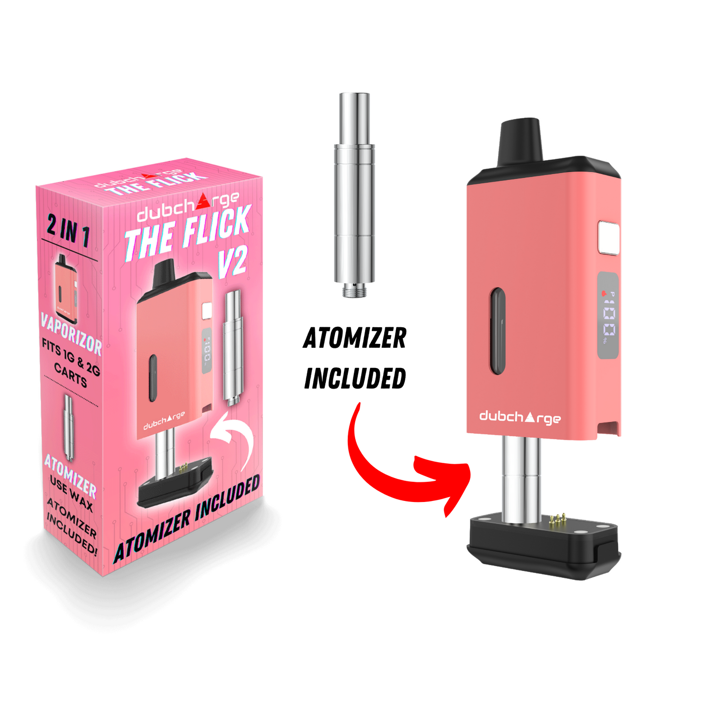 DubCharge Flick V2 Cartridge Battery (SINGLE) [DROPSHIP]
