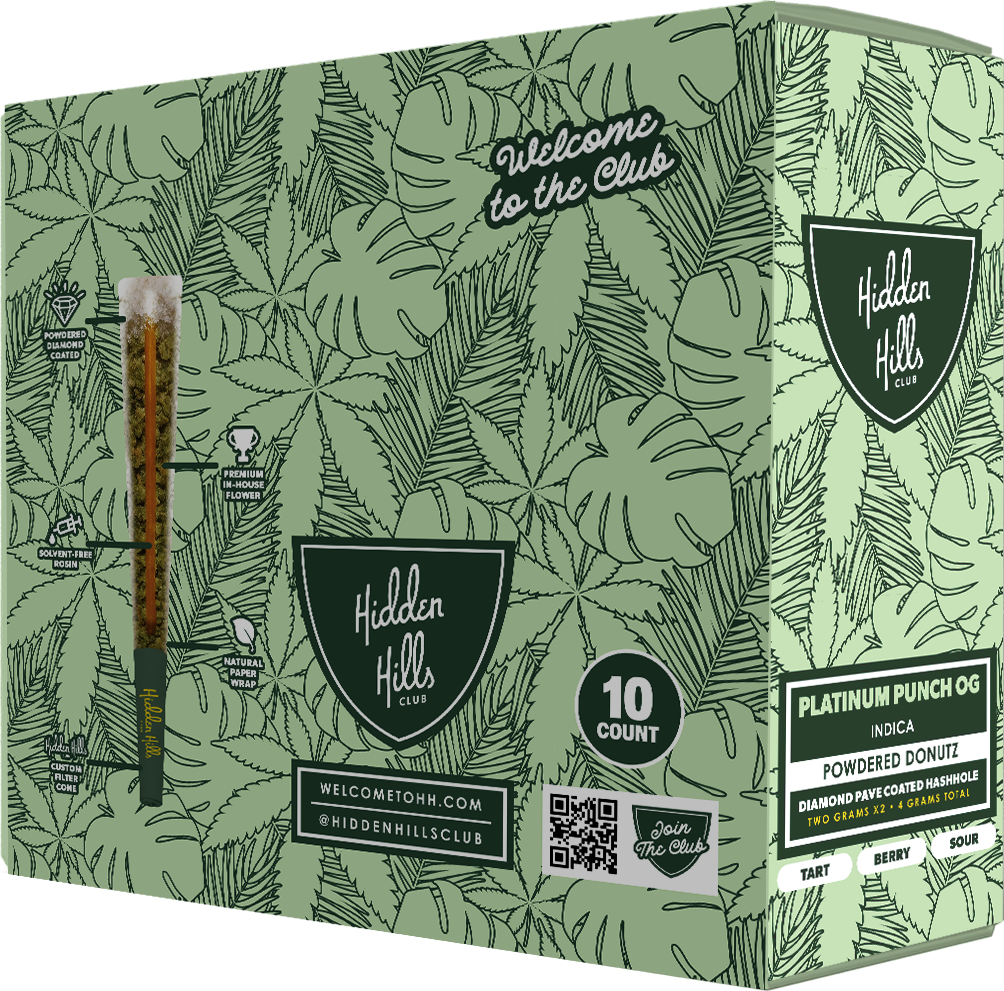 Hidden Hills Club Powdered Donutz THCA Pre Roll 2g 2ct (SINGLE)