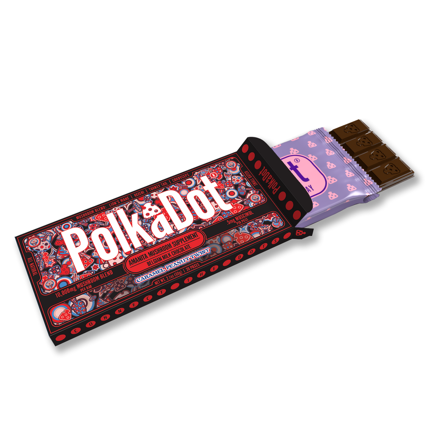 Polkadot Amanita Chocolate Bar 10000mg (10/pack)