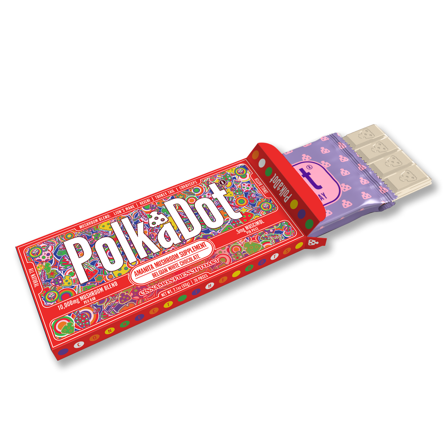 Polkadot Amanita Chocolate Bar 10000mg (10/pack)