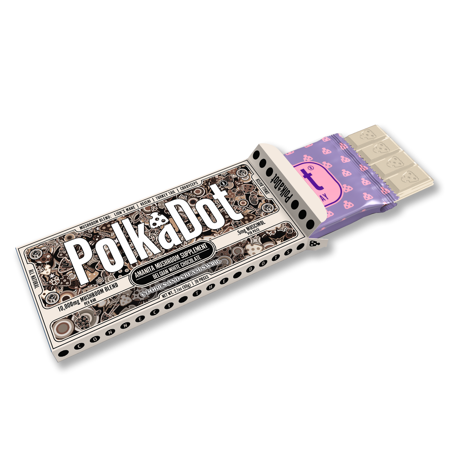 Polkadot Amanita Chocolate Bar 10000mg (10/pack)