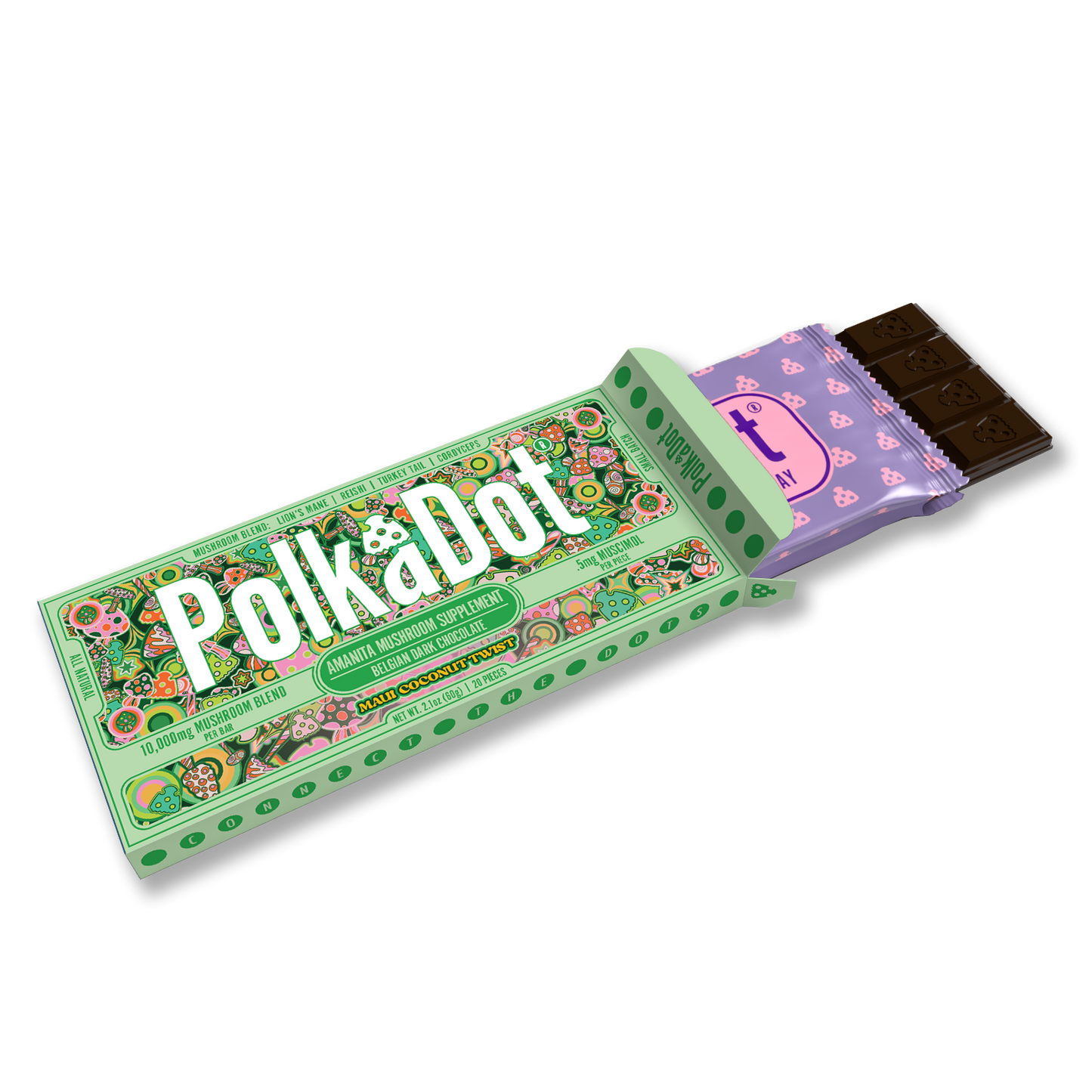 Polkadot Amanita Chocolate Bar 10000mg (10/pack)