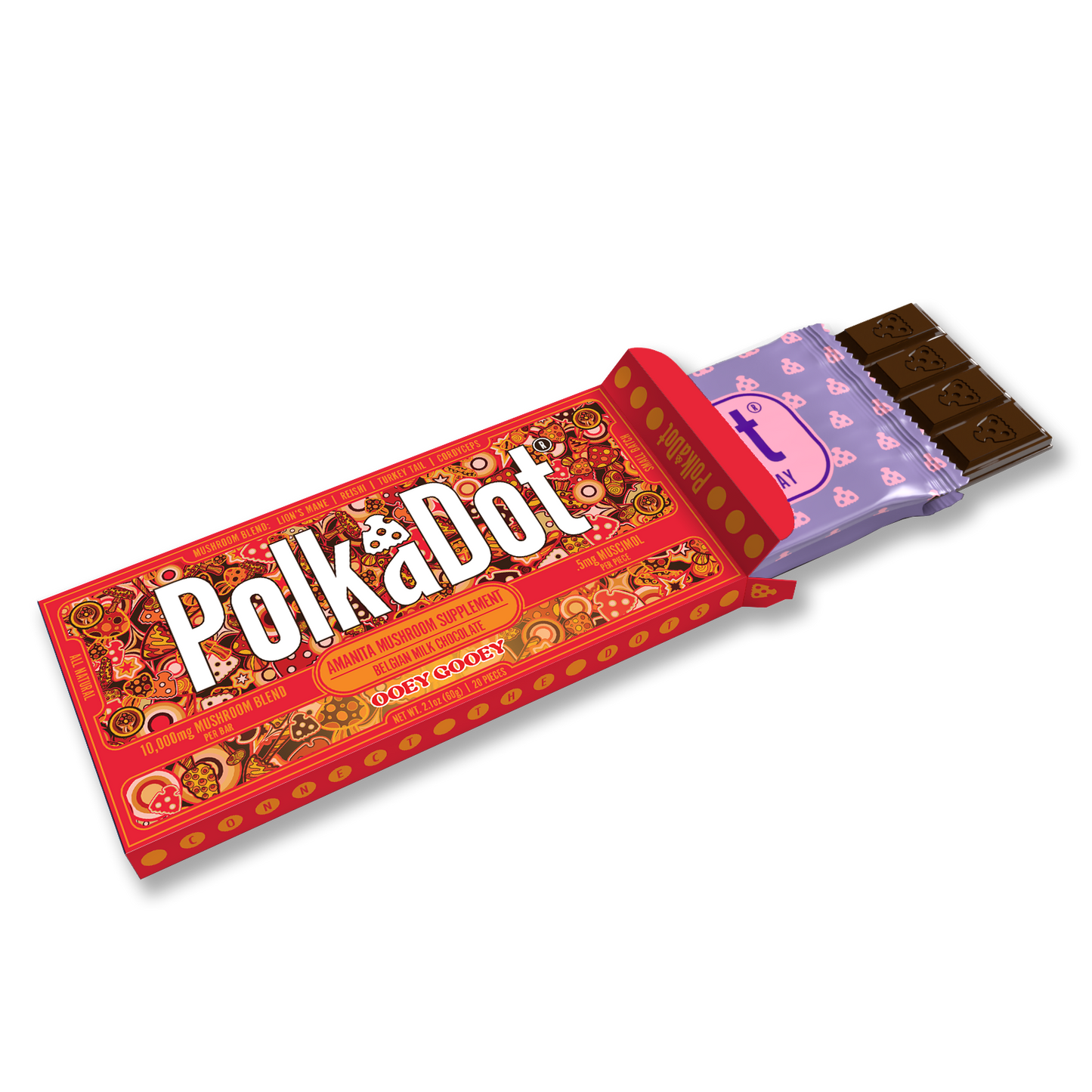 Polkadot Amanita Chocolate Bar 10000mg (10/pack)