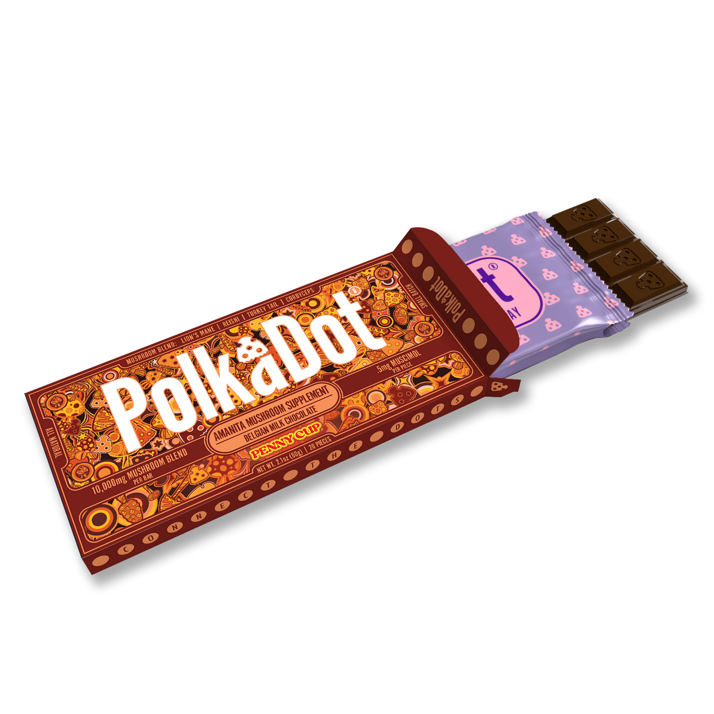 Polkadot Amanita Chocolate Bar 10000mg (10/pack)