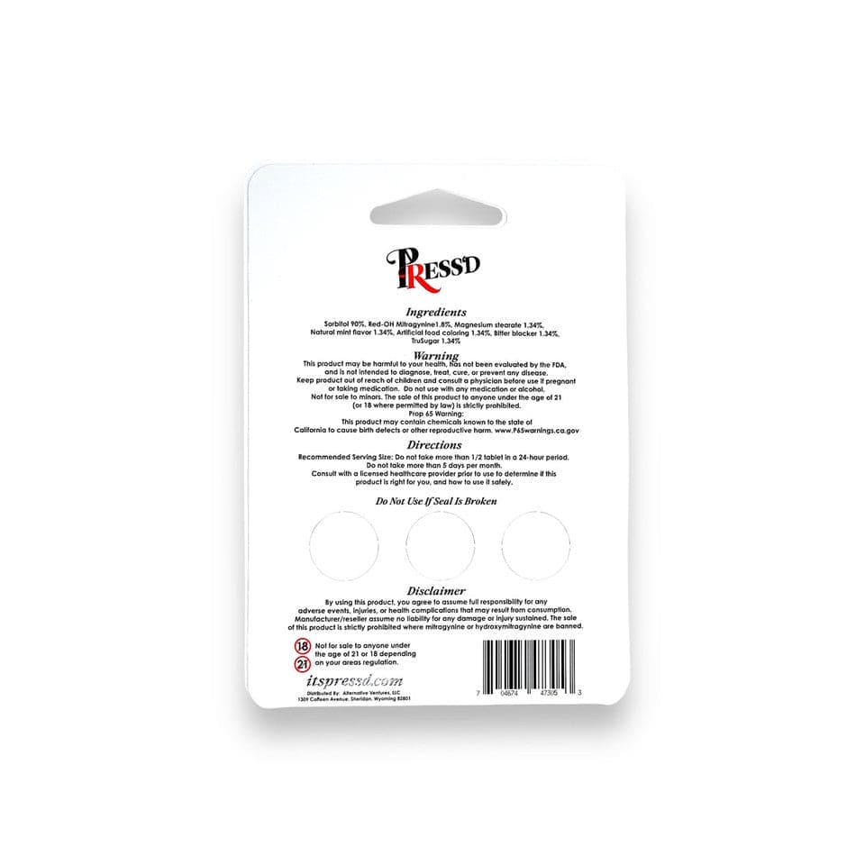 PressD Red OH Tablets 18mg 3ct (SINGLE)