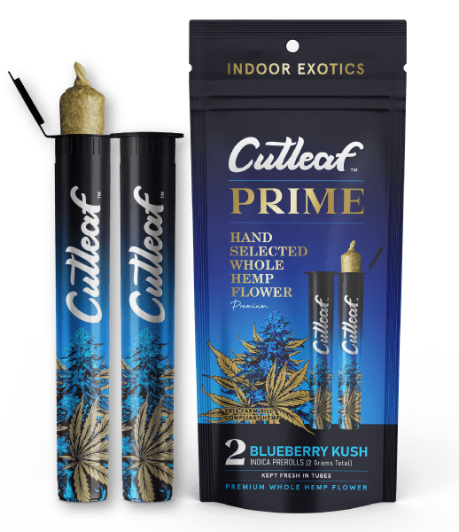 Cutleaf Prime Premium Hemp Preroll 2g 2ct (SINGLE)