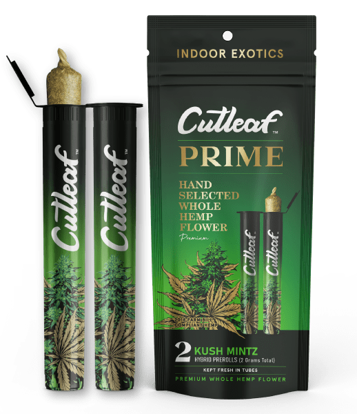 Cutleaf Prime Premium Hemp Preroll 2g 2ct (SINGLE)