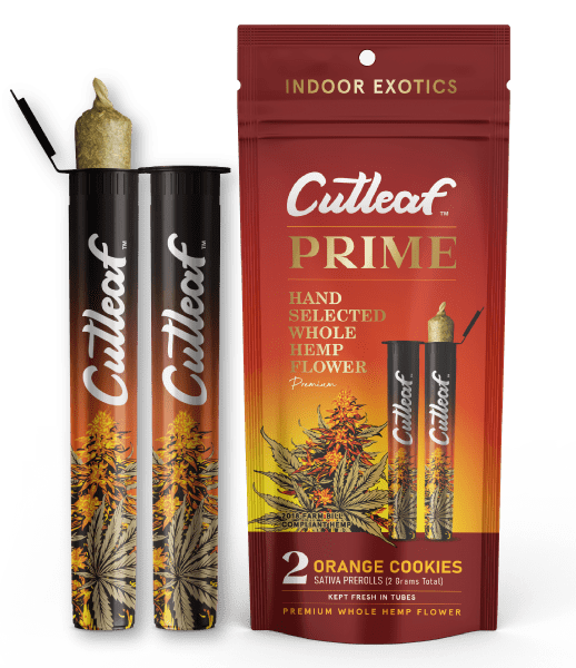 Cutleaf Prime Premium Hemp Preroll 2g 2ct (SINGLE)