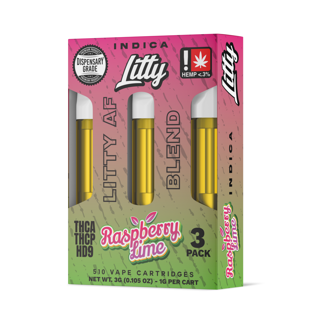 Litty AF Blend THC-A Cartridge 1g 3ct (5/Pack) [DROPSHIP]