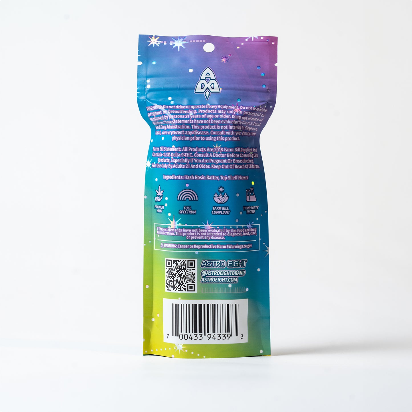 Astro Eight THC-A Hash Hole Pre Roll 2g 2ct (SINGLE)