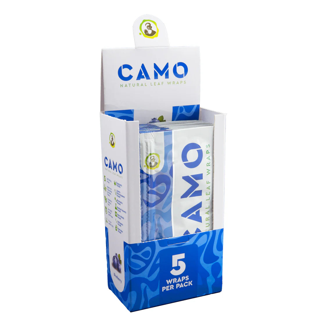 Camo Natural Leaf Wraps 5ct (25/pack)