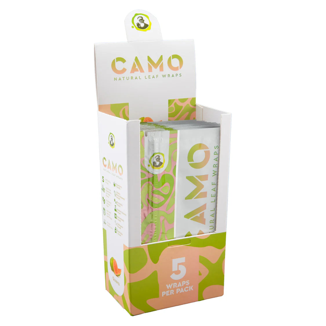 Camo Natural Leaf Wraps 5ct (25/pack)