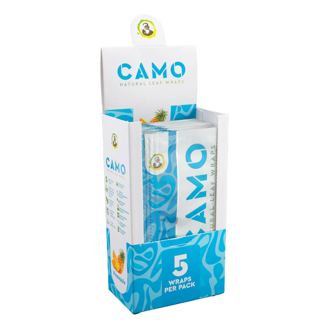 Camo Natural Leaf Wraps 5ct (25/pack)