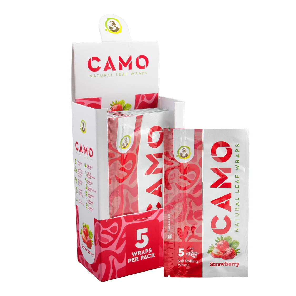 Camo Natural Leaf Wraps 5ct (25/pack)