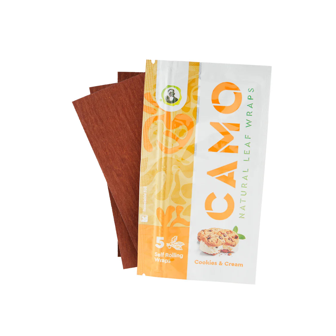 Camo Natural Leaf Wraps 5ct (25/pack)