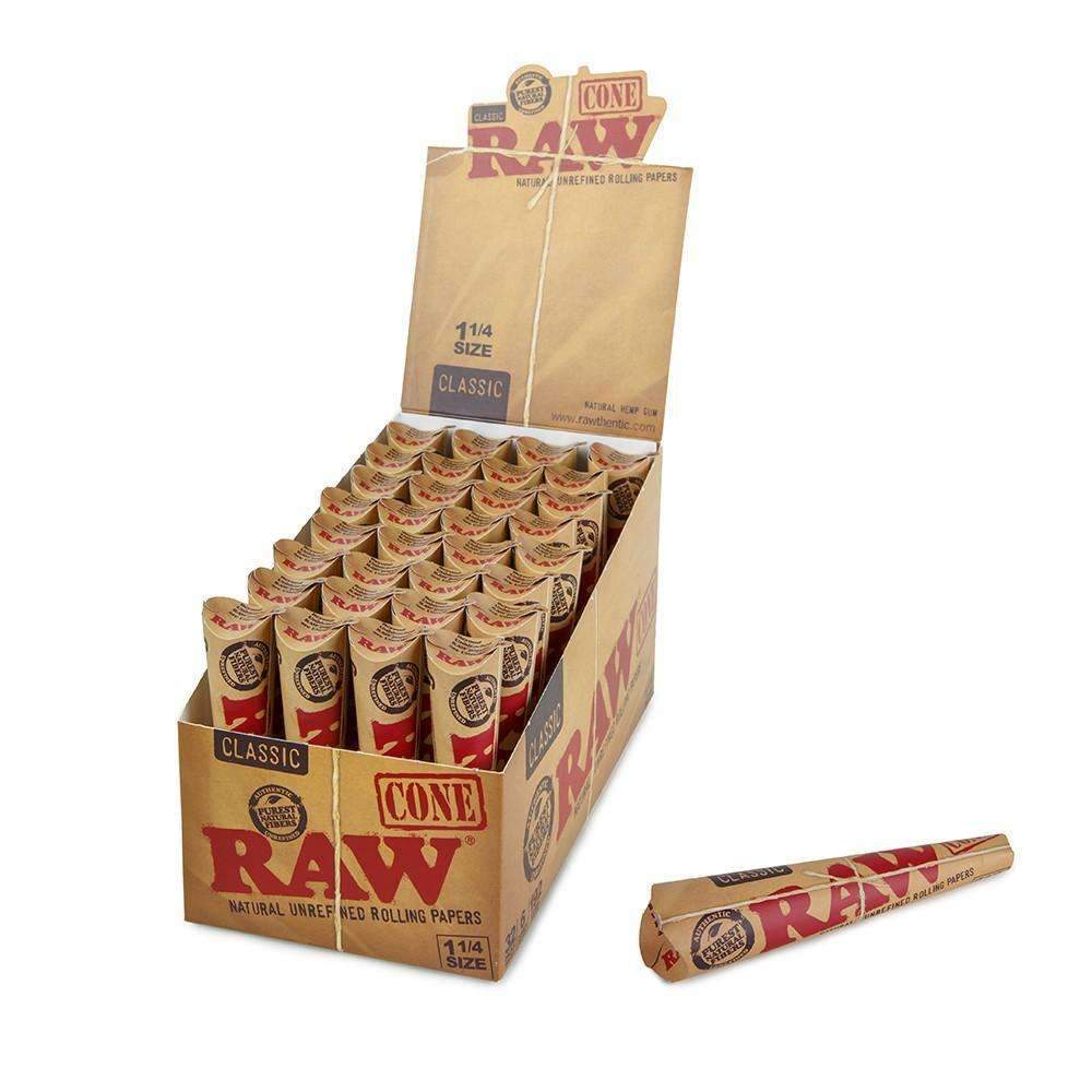 Raw Classic 1¼ Cones 6ct (32/pack)
