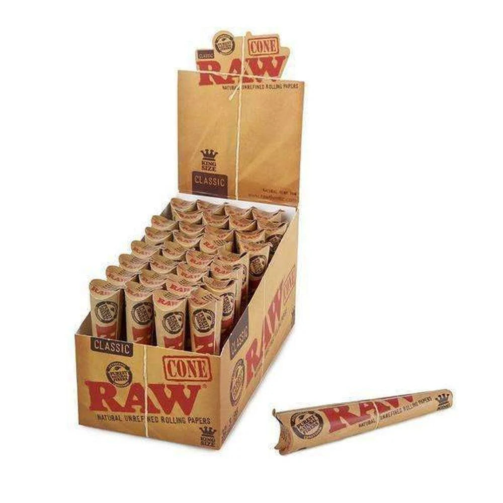 Raw Classic King Size Cones 3ct (32/pack)