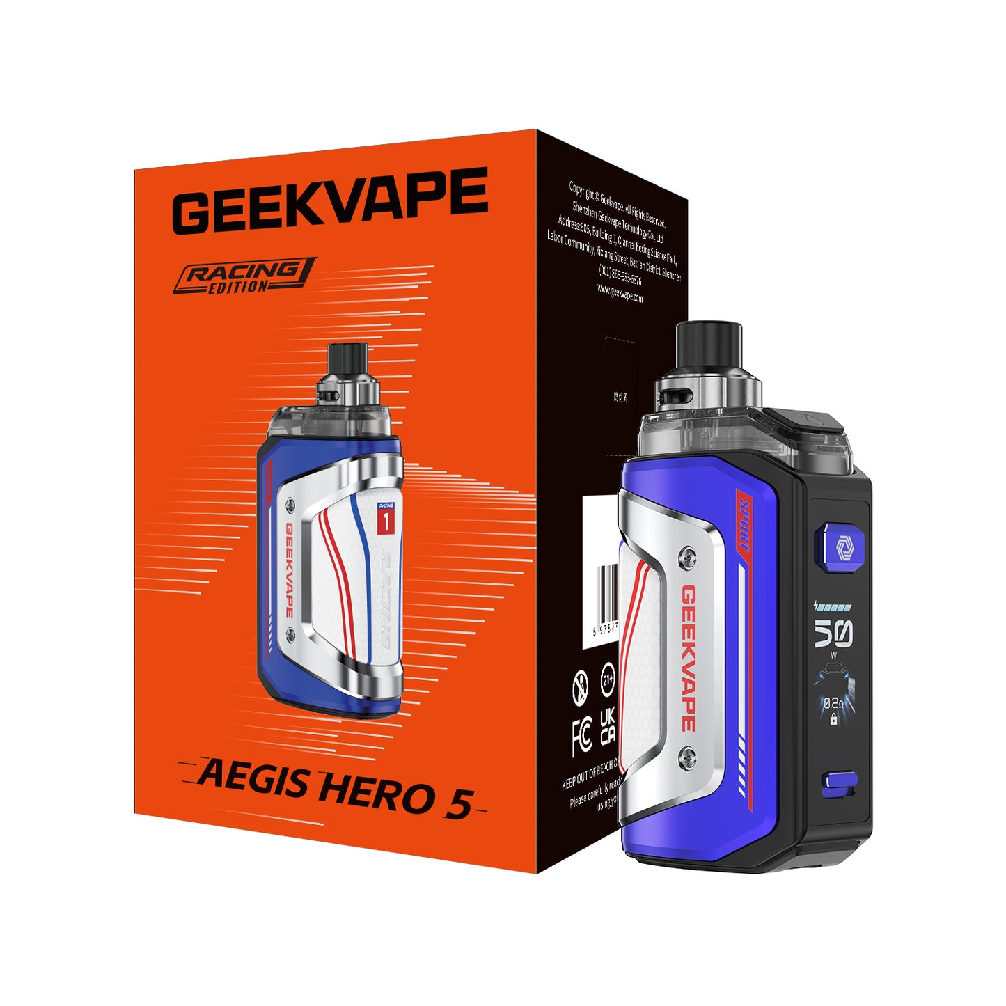 Geek Vape Aegis Hero 5 50W Pod System Kit 2000mAh