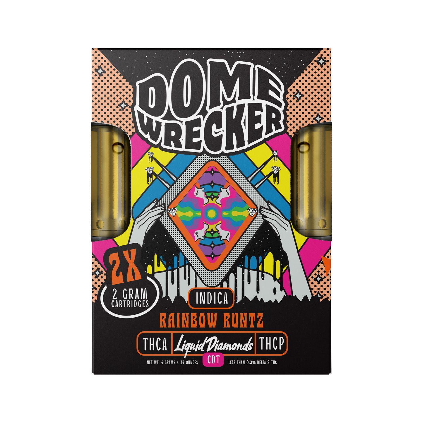 Domewrecker THC-A Liquid Diamonds Cartridge 2g 2ct (5/pack) [DROPSHIP]
