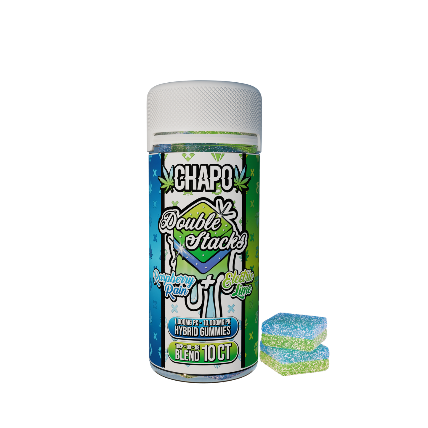 Chapo Blanco Double Stacks THC-P Gummies 10,000mg 10ct (6/Pack) [DROPSHIP]