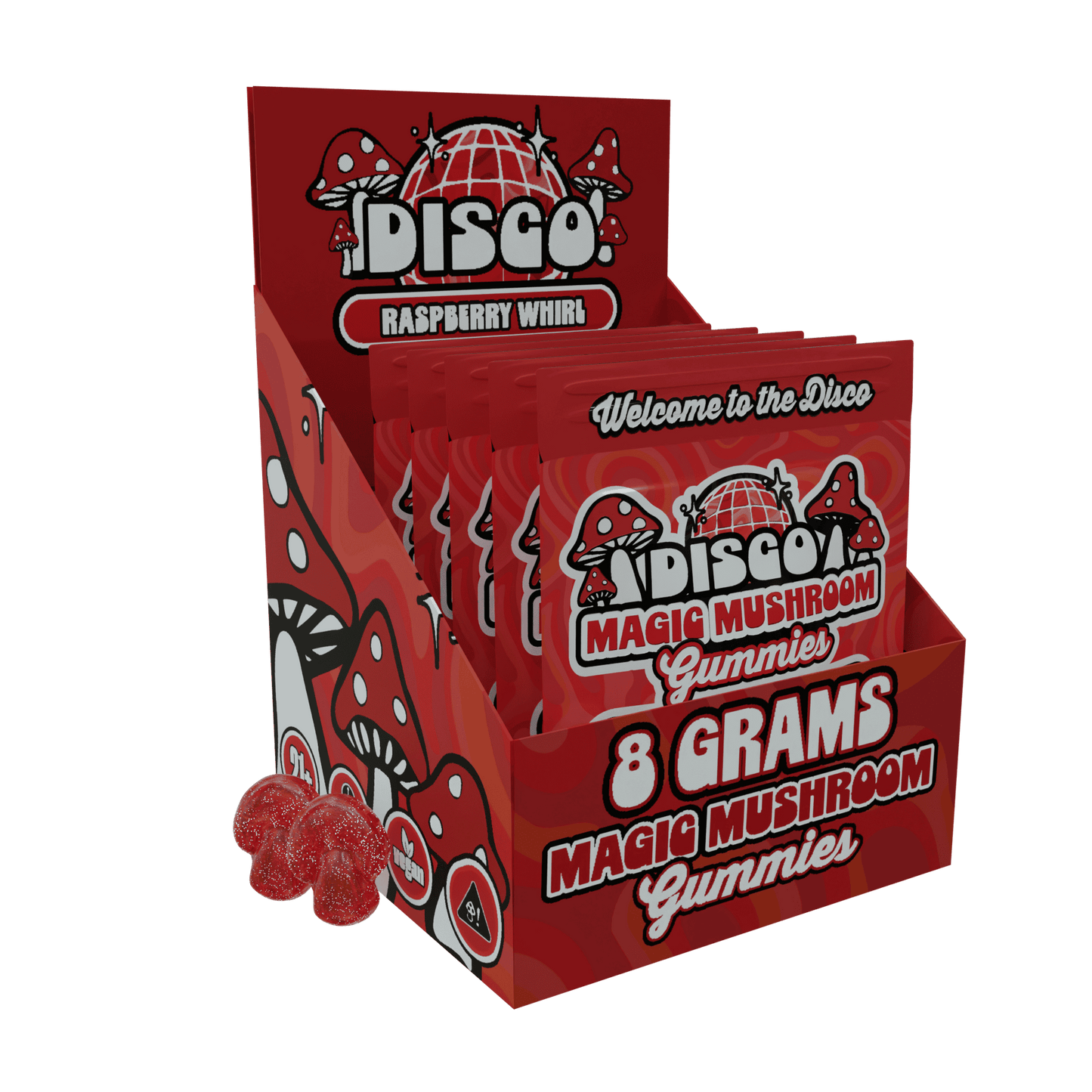 Disco By Chapo Extrax Magic Mushroom Gummies 8g 8ct (6/Pack) [DROPSHIP]