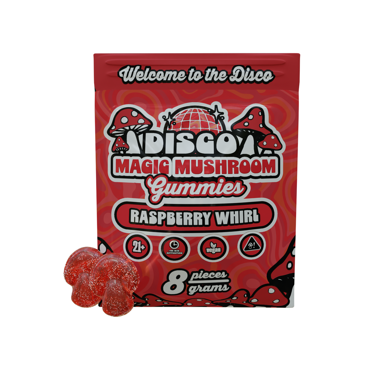 Disco By Chapo Extrax Magic Mushroom Gummies 8g 8ct (6/Pack) [DROPSHIP]