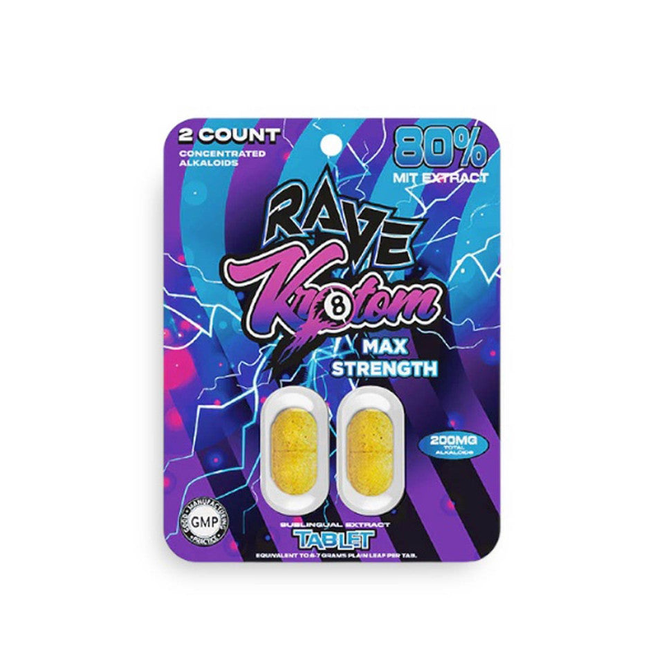 Rave Kratom Max Strength Tablet (12/Pack) [DROPSHIP]