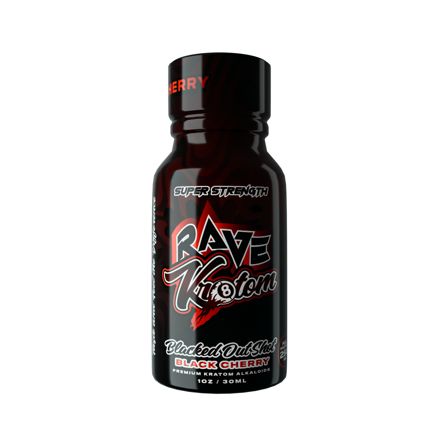 Rave Kratom Blacked Out Shot 30mL (12/Pack) [DROPSHIP]