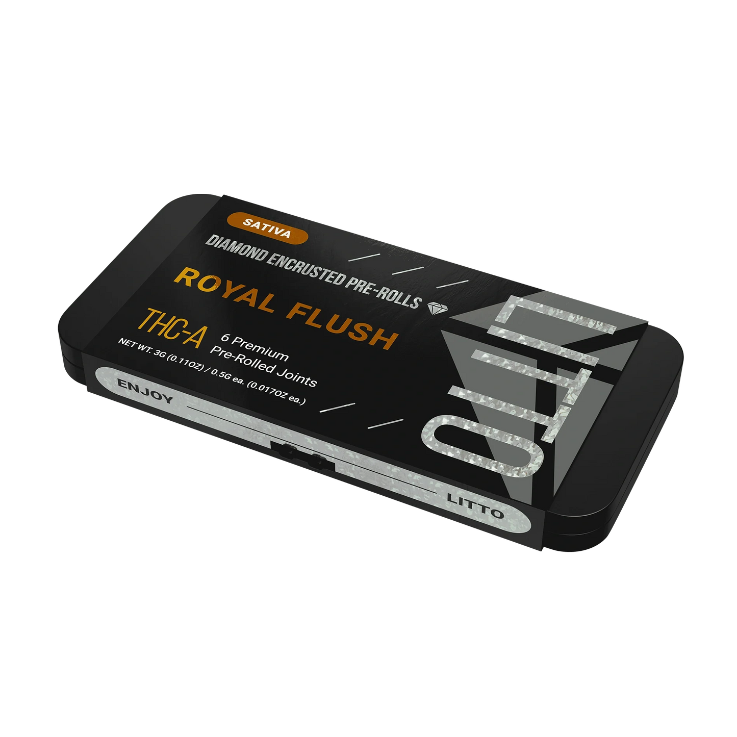 LITTO THC-A Diamond Encrusted Pre-Rolls 6ct 3g (SINGLE) [DROPSHIP]