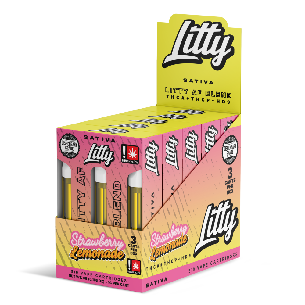 Litty AF Blend THC-A Cartridge 1g 3ct (5/Pack) [DROPSHIP]