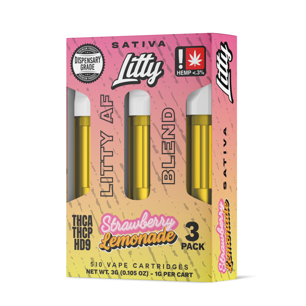 Litty AF Blend THC-A Cartridge 1g 3ct (5/Pack) [DROPSHIP]