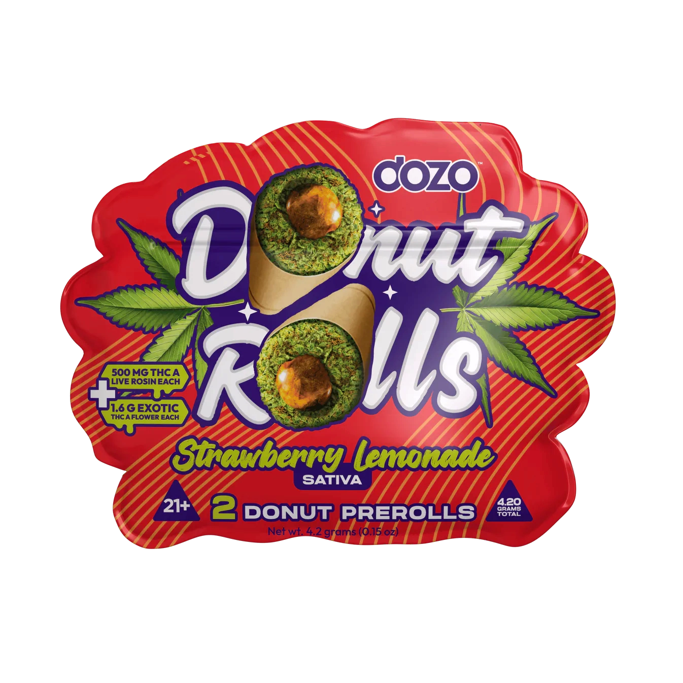 Dozo Donut Rolls THC-A Pre Roll 2.1g 2ct (SINGLE)