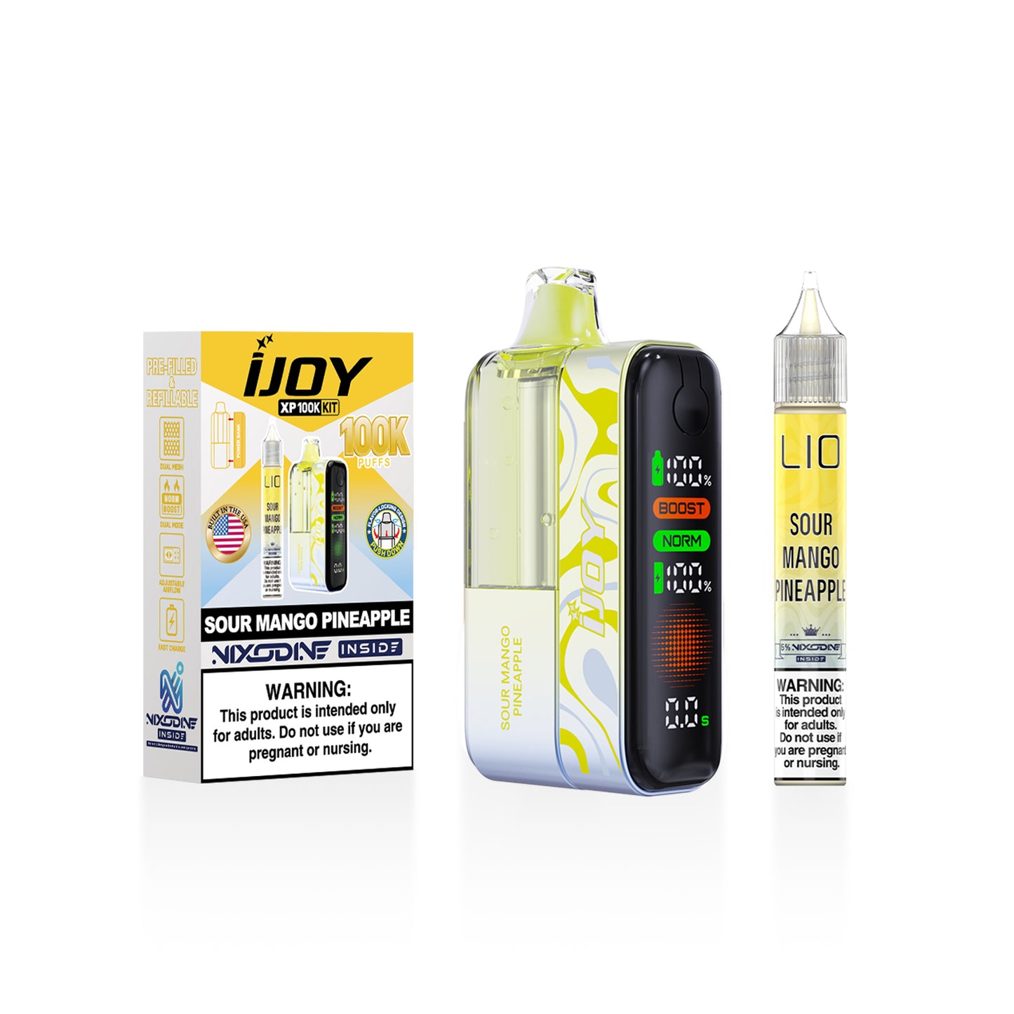 iJoy XP100K Nixodine Disposable Kit 18mL + 15mL Bottle (5/pack) [TX Compliant]