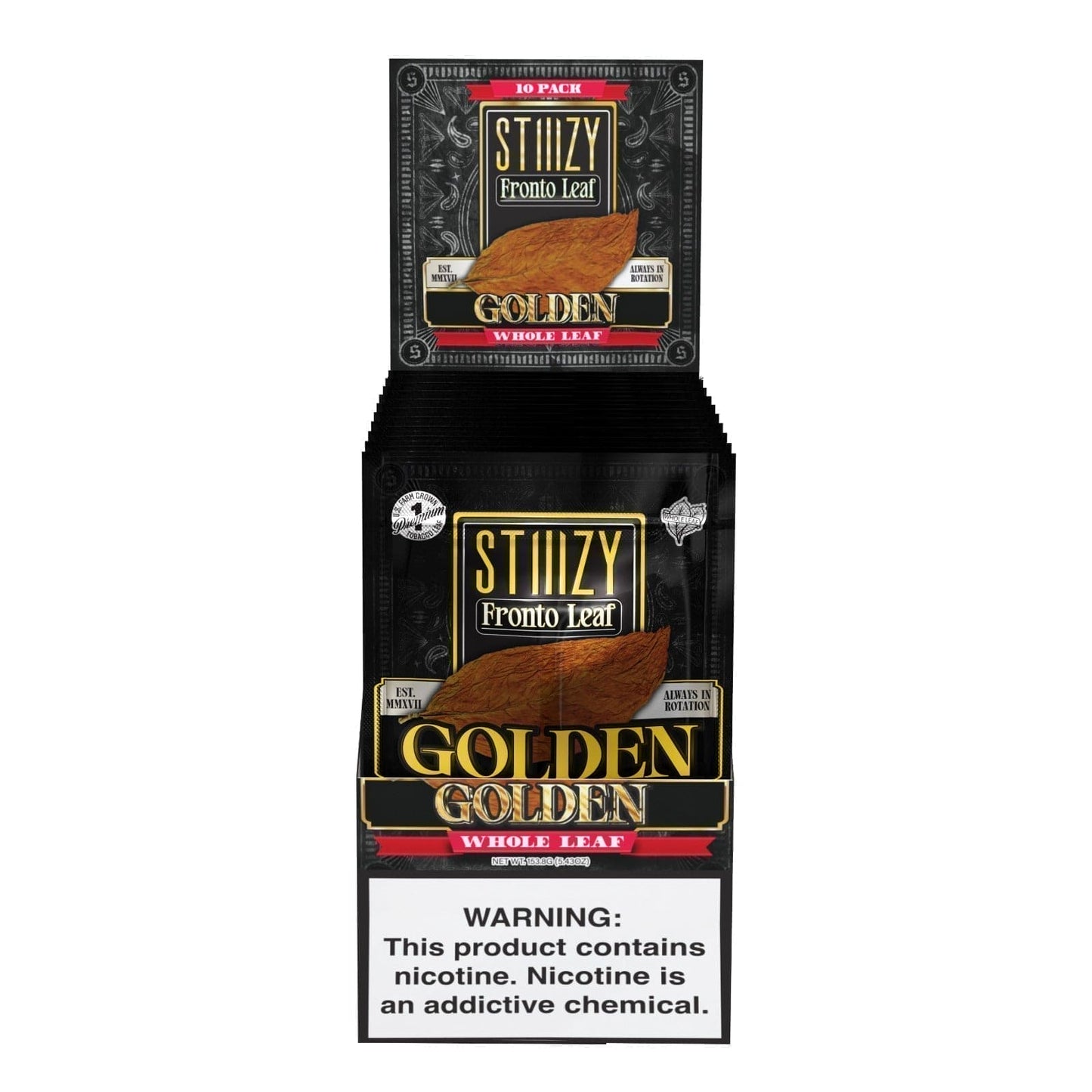 STIIIZY Fronto Whole Leaf Wraps 1ct (10/pack)