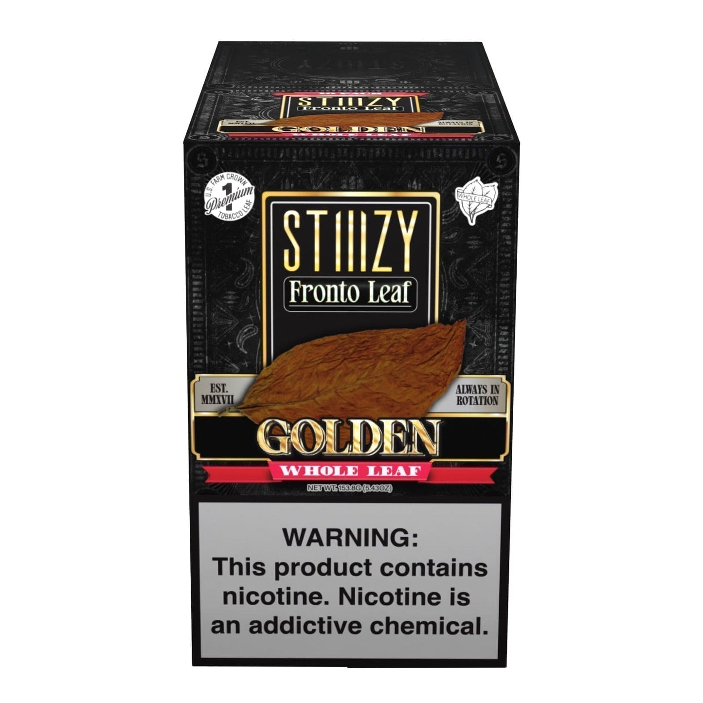 STIIIZY Fronto Whole Leaf Wraps 1ct (10/pack)
