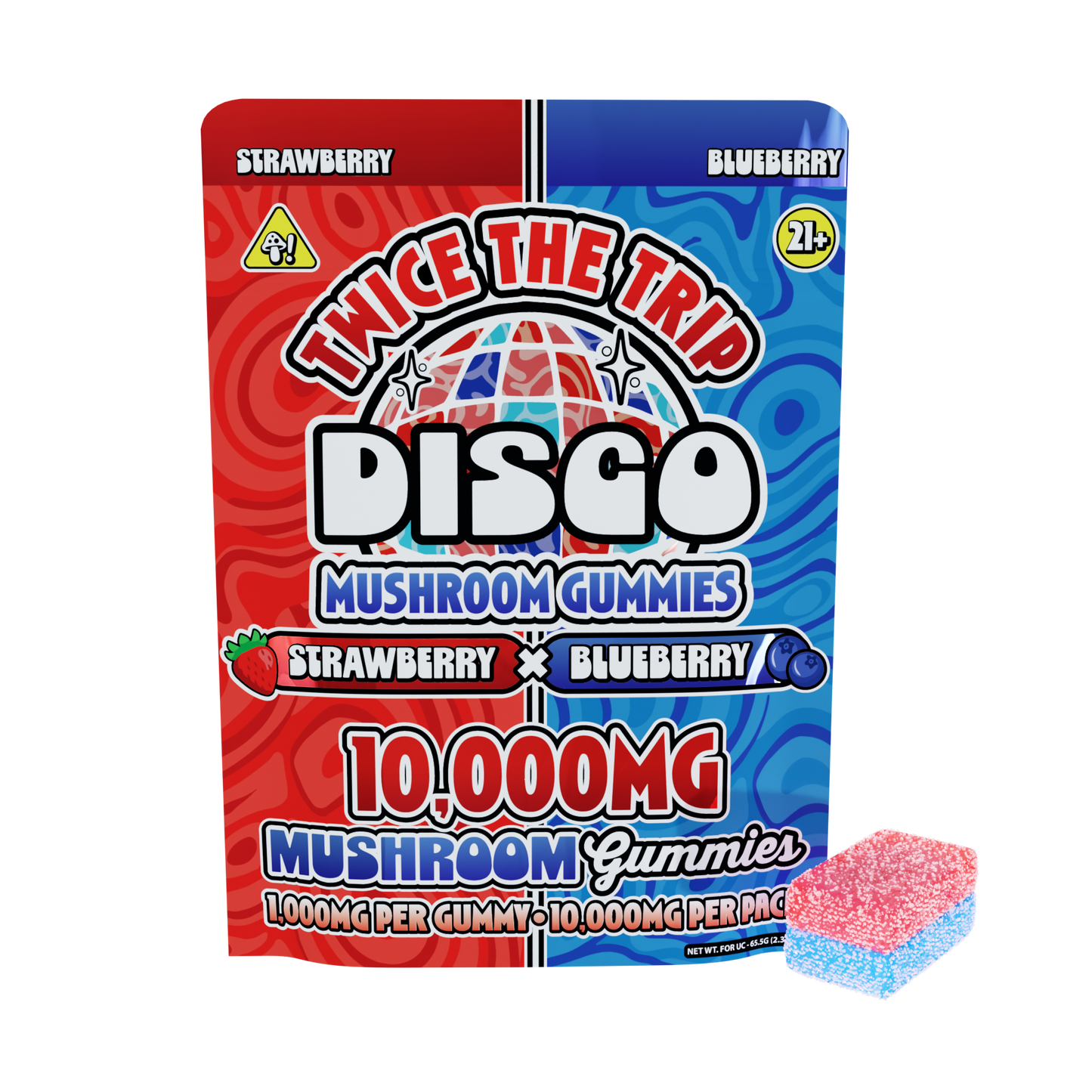 Disco By Chapo Extrax Twice The Trip Magic Mushroom Gummies 10g 10ct (6/Pack) [DROPSHIP]