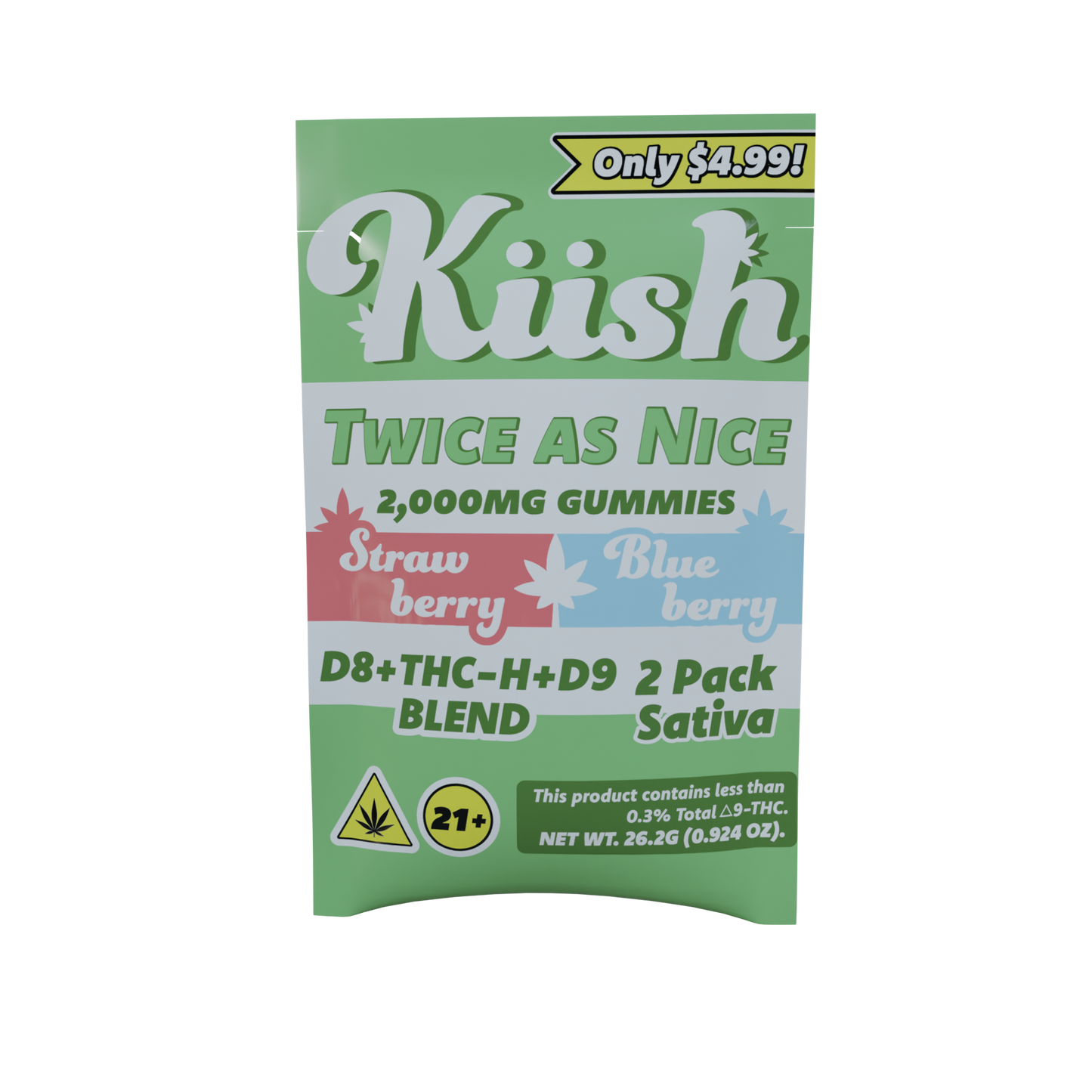 Chapo Kush Twice As Nice Gummies 2000mg 2ct (30/pack) [DROPSHIP]